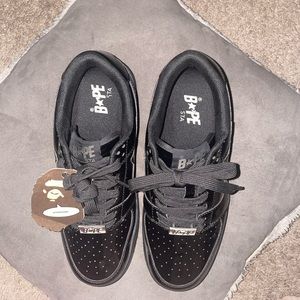 Bapesta Patent Black Sneakers Size 8.5